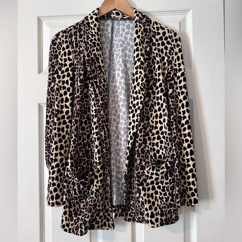 Dex leopard casual blazer